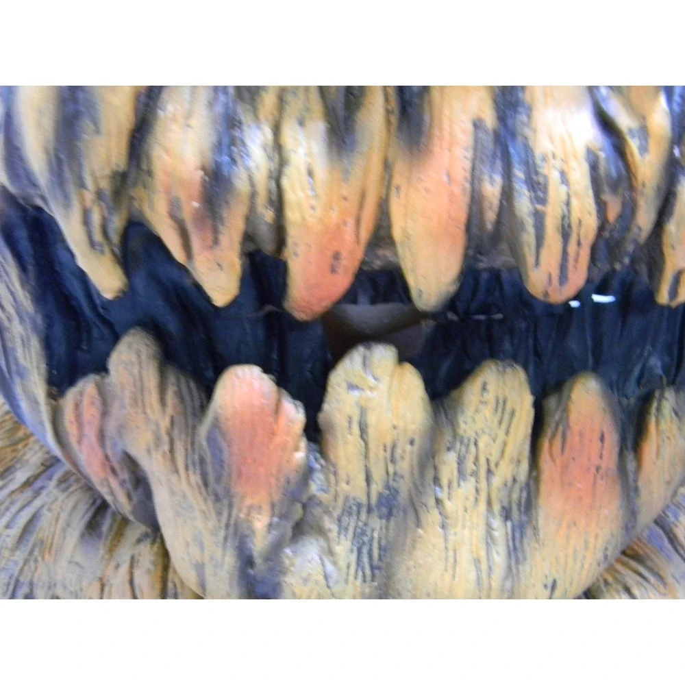 Gemmy Halloween Creepy Pumpkin Mask Jack O Lantern Adult Horror Costume Prop